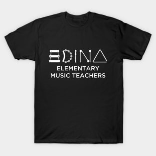 White Edina Elementary Music TEACHERS T-Shirt